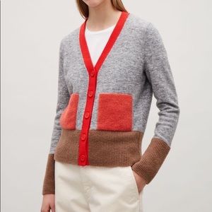 COS color block wool and mohair sweater